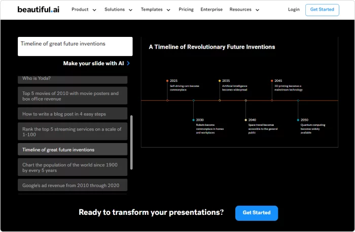 Beautiful.ai Beautiful.ai è un'app per PowerPoint