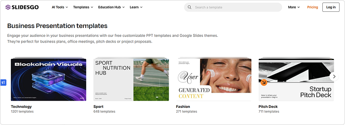 Slidesgo Sfondi PowerPoint con Slidesgo